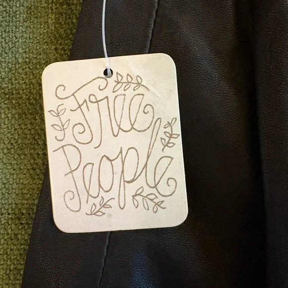 Free People Black Leather Skirt - Picture 3 of 6